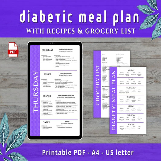 7-Day Diabetes Meal Plan & Healing Recipes-Naturally Recipes